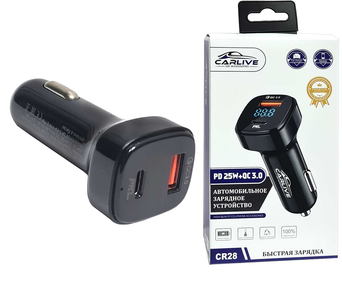АЗУ_CR28_1USB+PD+LSD_Quick-Charge-3.0-25W